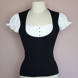 Bebe Black & White Top